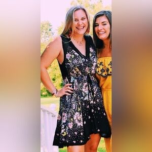 Free People Intimately Longwood Printed Slip Mini Dress